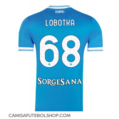 Camisa de time de futebol SSC Napoli Stanislav Lobotka #68 Replicas 1º Equipamento 2025-26 Manga Curta